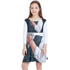 Moosewala Kids  Quarter Sleeve Skater Dress by Mayank