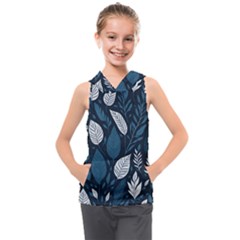 Pattern Flower Texture Kids  Sleeveless Hoodie by Grandong