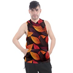 Leaves Autumn Men s Sleeveless Hoodie by Grandong