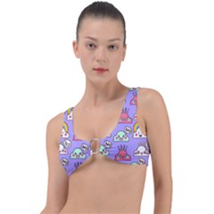 Cloud-seamless-pattern -- Ring Detail Bikini Top by pakminggu