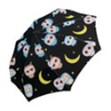 Cute-owl-doodles-with-moon-star-seamless-pattern Folding Umbrellas View2