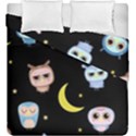 Cute-owl-doodles-with-moon-star-seamless-pattern Duvet Cover Double Side (King Size) View2