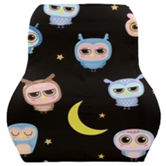 Cute-owl-doodles-with-moon-star-seamless-pattern Car Seat Back Cushion  by pakminggu