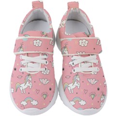 Cute-unicorn-seamless-pattern Kids  Velcro Strap Shoes by pakminggu