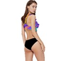 Multicolored-abstract-background Low Cut Ruffle Edge Bikini Top View3