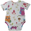 Forest-seamless-pattern-with-cute-owls Baby Short Sleeve Bodysuit View1