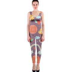 Cute-seamless-pattern-with-doodle-birds-balloons One Piece Catsuit by pakminggu