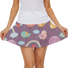 Cute-seamless-pattern-with-doodle-birds-balloons Women s Skort by pakminggu