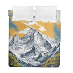 Nature Mountains Landscape Forest Duvet Cover Double Side (full/ Double Size) by Ravend