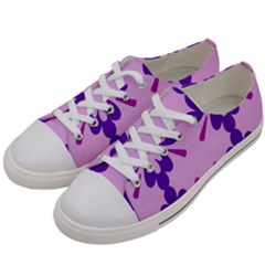 Pink And Purple Flowers Pattern Women s Low Top Canvas Sneakers by shoopshirt