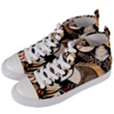 Vintage Possum Pattern Women s Mid-Top Canvas Sneakers View2