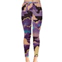 Fluffy Clouds Night Sky Inside Out Leggings View1
