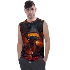 Dragon Art Fire Digital Fantasy Men s Regular Tank Top by Bedest