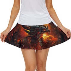 Dragon Art Fire Digital Fantasy Women s Skort by Bedest