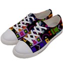 Abstract A Colorful Modern Illustration--- Men s Low Top Canvas Sneakers View2