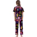 Abstract A Colorful Modern Illustration--- Kids  Satin Short Sleeve Pajamas Set View2