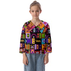 Abstract A Colorful Modern Illustration--- Kids  Sailor Shirt by Bedest