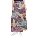 Textile-fabric-cloth-pattern Maxi Chiffon Skirt View1