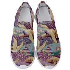 Textile-fabric-cloth-pattern Men s Slip On Sneakers by Bedest