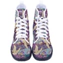 Textile-fabric-cloth-pattern Kid s High-Top Canvas Sneakers View1