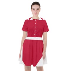 Heart-love-flag-denmark-red-cross Sailor Dress by Bedest