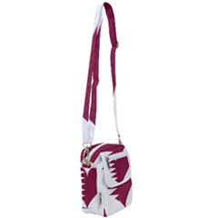 Heart-love-flag-qatar Shoulder Strap Belt Bag by Bedest