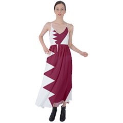 Heart-love-flag-qatar Tie Back Maxi Dress by Bedest