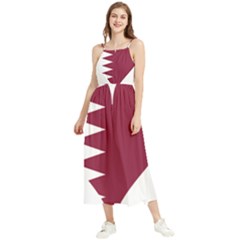 Heart-love-flag-qatar Boho Sleeveless Summer Dress by Bedest