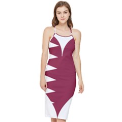 Heart-love-flag-qatar Bodycon Cross Back Summer Dress by Bedest