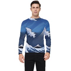 The Great Wave Off Kanagawa Men s Long Sleeve Rash Guard by pakminggu