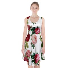 Roses-white Racerback Midi Dress by nateshop