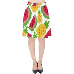 Watermelon -12 Velvet High Waist Skirt by nateshop