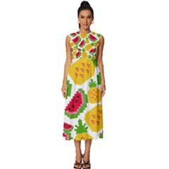 Watermelon -12 Sleeveless Round Neck Midi Dress by nateshop