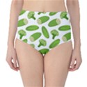 Vegetable Pattern With Composition Broccoli Classic High-Waist Bikini Bottoms View1