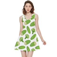 Vegetable Pattern With Composition Broccoli Inside Out Reversible Sleeveless Dress by pakminggu