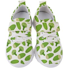 Vegetable Pattern With Composition Broccoli Kids  Velcro Strap Shoes by pakminggu