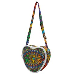 Dead Dancing Bears Grateful Dead Pattern Heart Shoulder Bag by Grandong