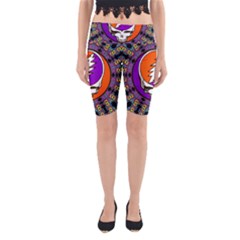 Gratefuldead Grateful Dead Pattern Yoga Cropped Leggings by Cowasu