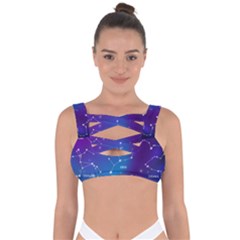 Realistic Night Sky With Constellations Bandaged Up Bikini Top by Cowasu