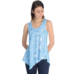 Dentist Blue Seamless Pattern Sleeveless Tunic by Bedest