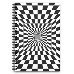 Optical-illusion-chessboard-tunnel 5 5  X 8 5  Notebook by Bedest