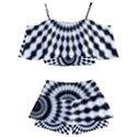 Starburst-sunburst-hypnotic Kids  Off Shoulder Skirt Bikini View2