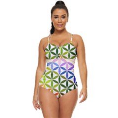 Mandala Rainbow Colorful Retro Full Coverage Swimsuit by Bedest