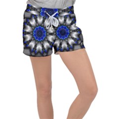 Kaleidoscope-abstract-round Women s Velour Lounge Shorts by Bedest