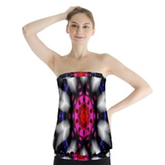 Kaleidoscope-round-metal Strapless Top by Bedest