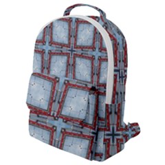 Pattern-cross-geometric-shape Flap Pocket Backpack (small) by Bedest