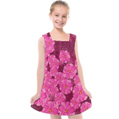 Cherry-blossoms-floral-design Kids  Cross Back Dress by Bedest