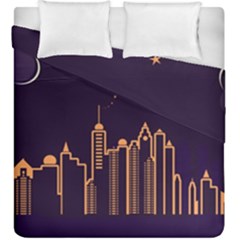 Skyscraper Town Urban Towers Duvet Cover Double Side (king Size) by pakminggu