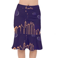 Skyscraper Town Urban Towers Short Mermaid Skirt by pakminggu