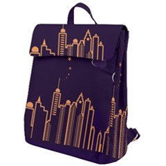 Skyscraper Town Urban Towers Flap Top Backpack by pakminggu